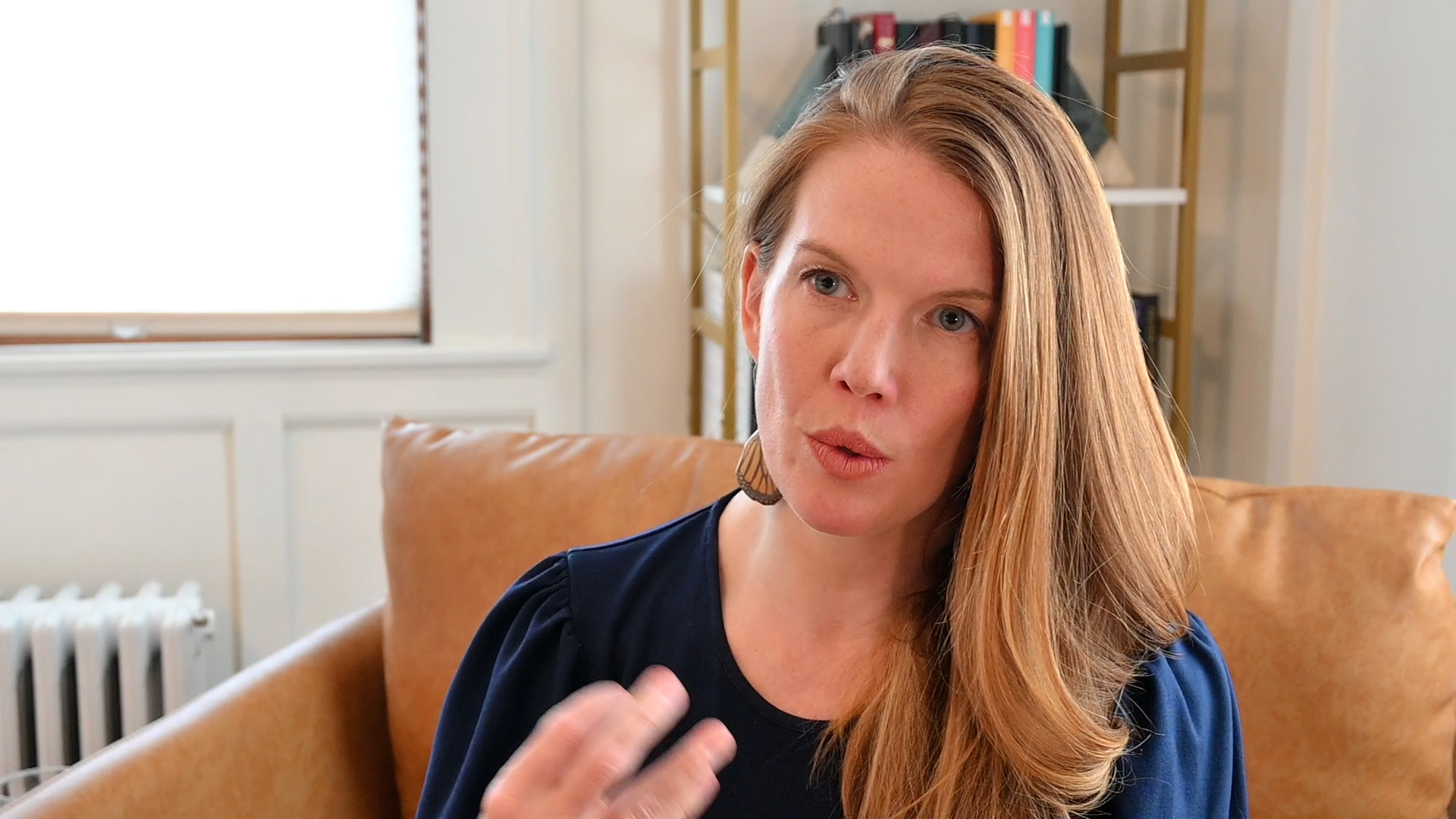 Danielle speaking about relationships